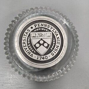 University Of Pennsylvania 1740 Glass Paperweight With Seal